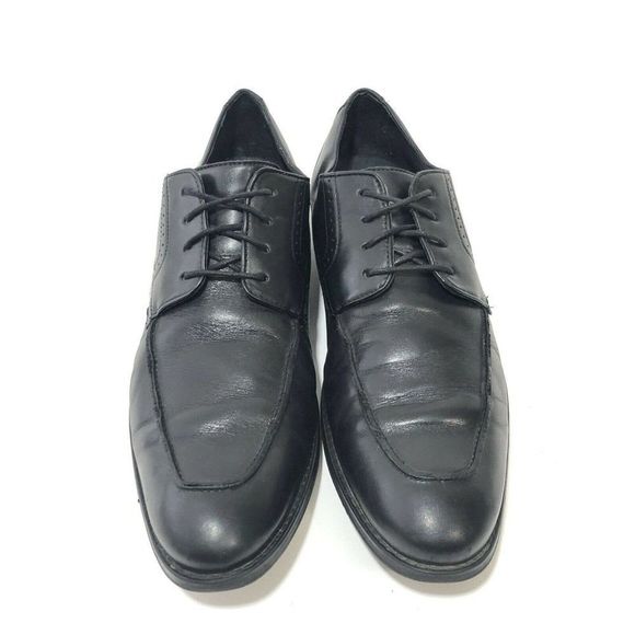 Stacy Adams Black Leather Oxford Dress Shoes Mens Size 12 W 24968 - Picture 2 of 5